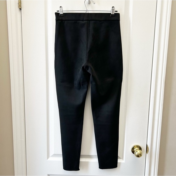 Zara Women’s Black Faux Suede Leggings Ankle Zip Pants Size Medium - Picture 3 of 16